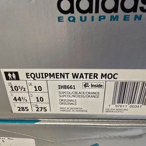 Adidas US 10.5 Men Water Moc Orange/Black Outdoors Adventure Mesh EQT IH8661 New - Picture 9 of 15